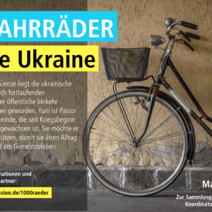 1000 Fahrräder für Kramatorsk / Ukraine
